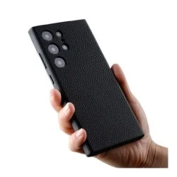Melkco Origin Series Premium Leather Regal Snap Magsafe Cover For Samsung  S24 Ultra  - Black